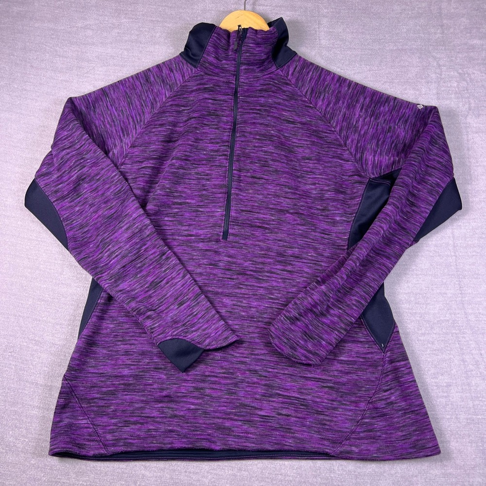Columbia Glacial IV 1/4 Zip Mock Neck Pullover Fleece Women XL Purple Space Dye